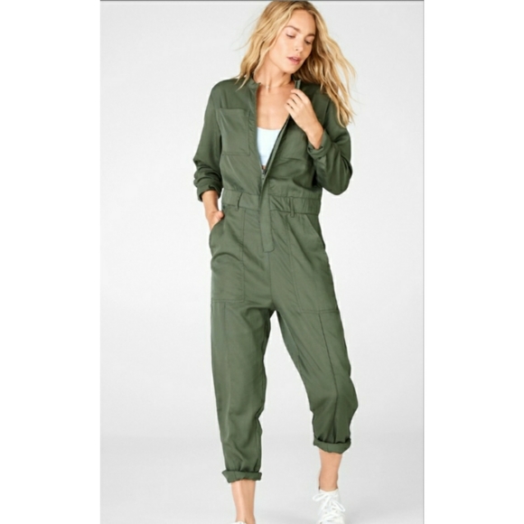 Fabletics Pants - Fabletics Army Green Jumpsuit